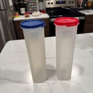 Two Vintage Tupperware Modular Mates Spaghetti Dispensers